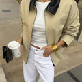 Hazel Casual Jacket with Stand Collar and Pockets