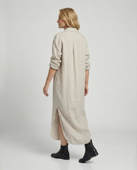 Hazel Linen Dress in Navy