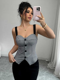 Hazel Top in Houndstooth