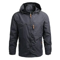 Hector Comfortable Jacket with Hood in Grey