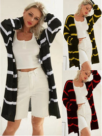 Heidi Casual Knit Cardigan with Striped