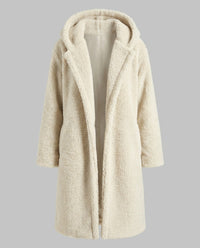 Heidi Coat with Hood in Beige