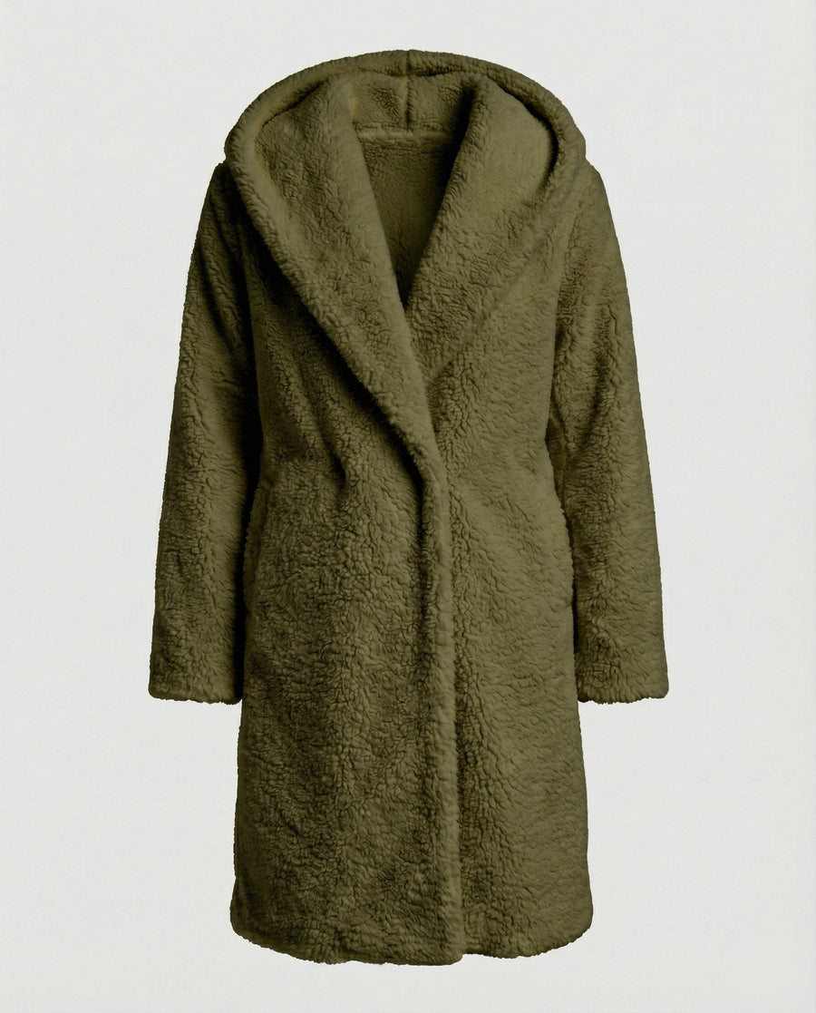 Heidi Coat with Hood in Green