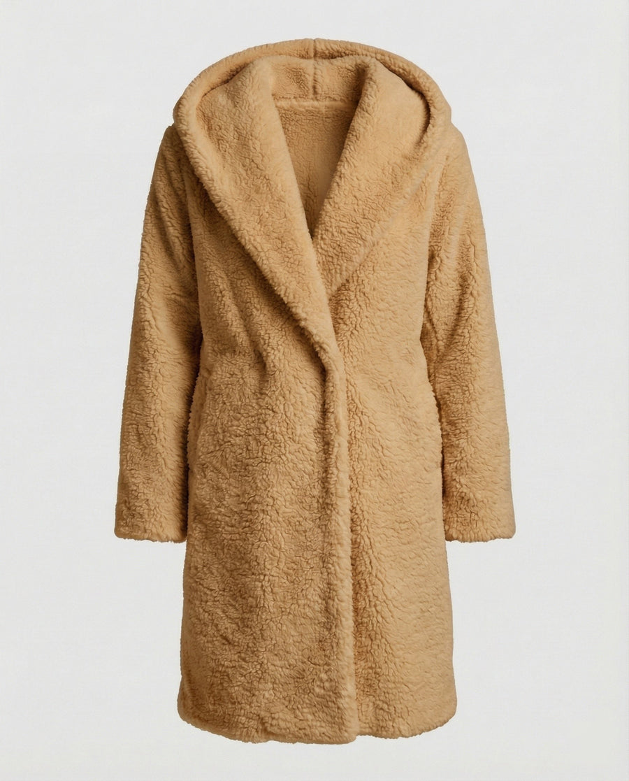Heidi Coat with Hood in Karamell