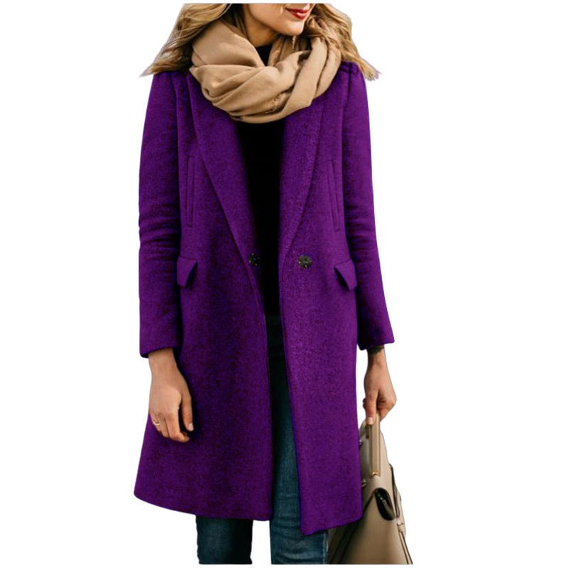 Heidi Elegant Coat in Purple