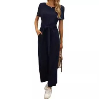 Heidi Jumpsuit with Belted and Wide Leg