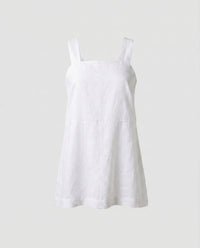 Helena Airy Linen Top in White