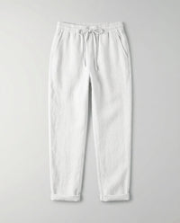 Helena Airy Linen Trousers in White