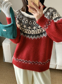 Helena Knit Sweater in Red