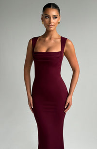 Susan Maxi Dress – Cherry Lacquer