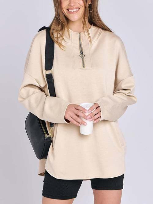 Helena Shirt with Zip Front and Pockets