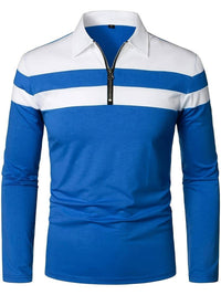 Hendrik Shirt with Zip Front in Blue