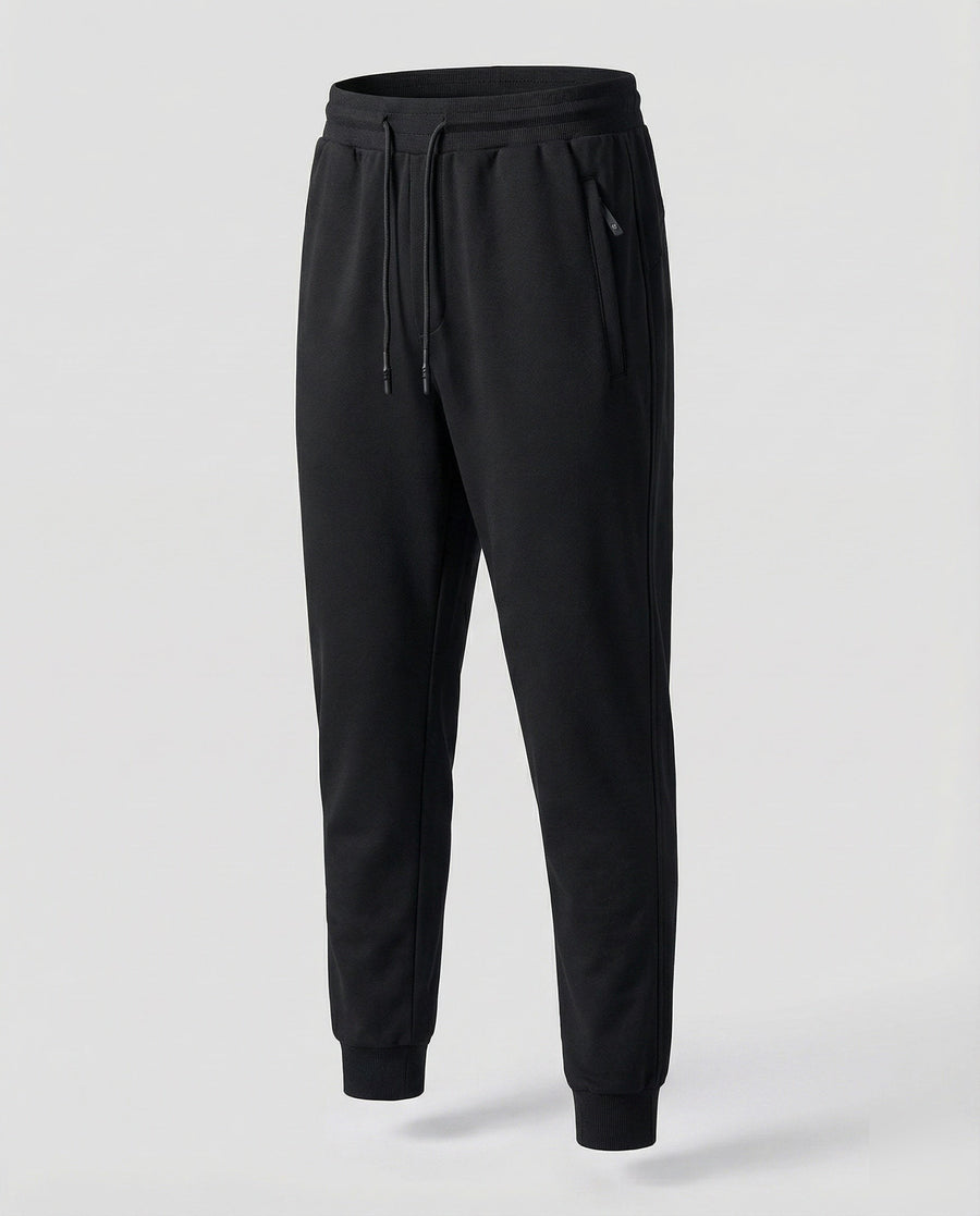 Hendrik Trousers with Zip Front in Black