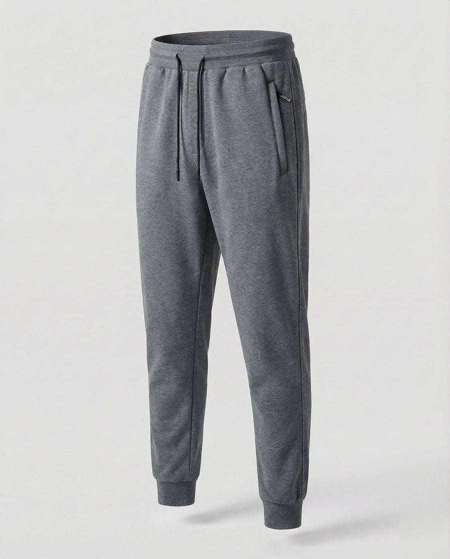 Hendrik Trousers with Zip Front in Dark Grey