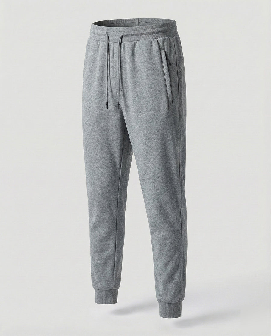 Hendrik Trousers with Zip Front in Grey