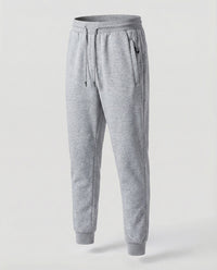 Hendrik Trousers with Zip Front in Light Grey