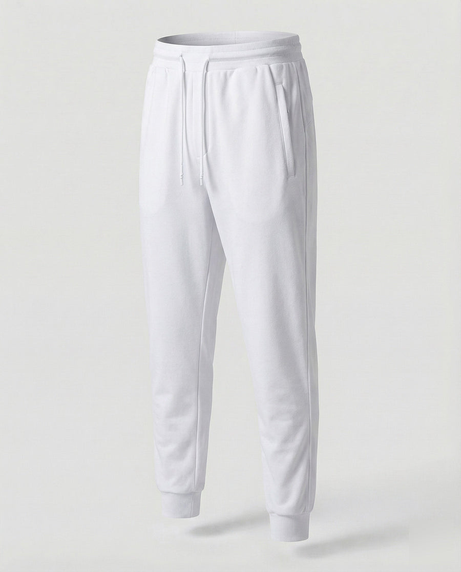 Hendrik Trousers with Zip Front in White