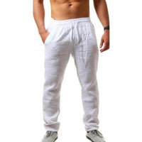 Henrik Airy Linen Trousers in White