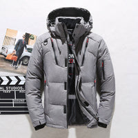 Henrik Coat with Stand Collar and Hood in Grey