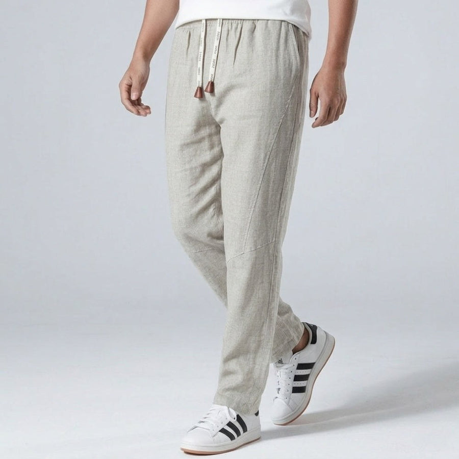 Henrik Linen Trousers in Beige