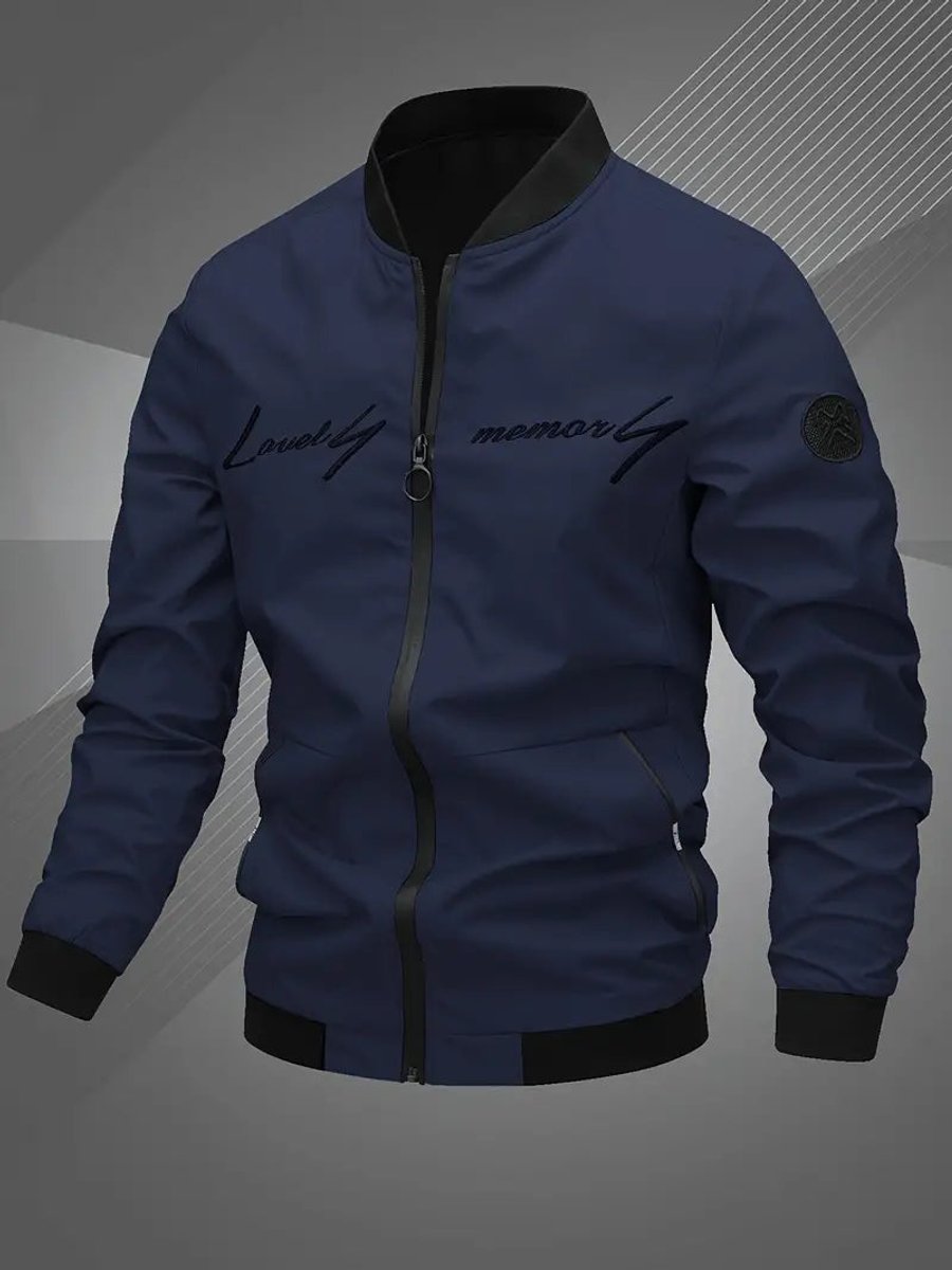 Thijs | Men's Casual Bomber Jacket with Baseball Collar