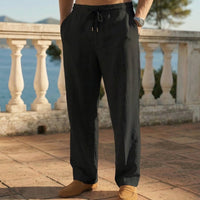 Noud | Men's Relaxed Fit Linen Drawstring Trousers