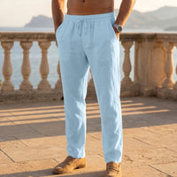 Noud | Men's Relaxed Fit Linen Drawstring Trousers