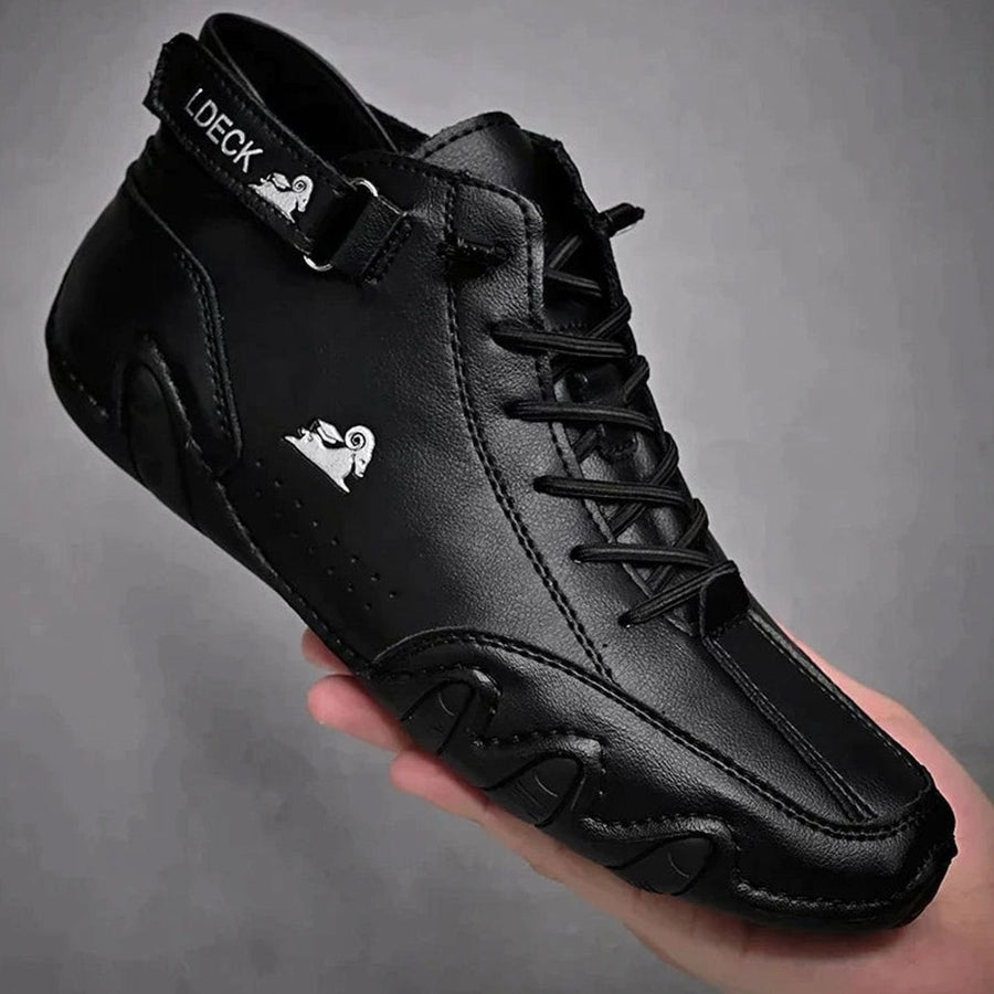 Moritz | Men's Comfortable Lace-Up Leather Barefoot Ankle Boots