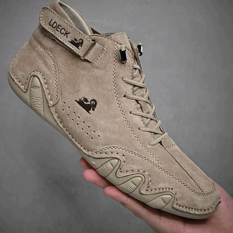 Moritz | Men's Comfortable Lace-Up Leather Barefoot Ankle Boots