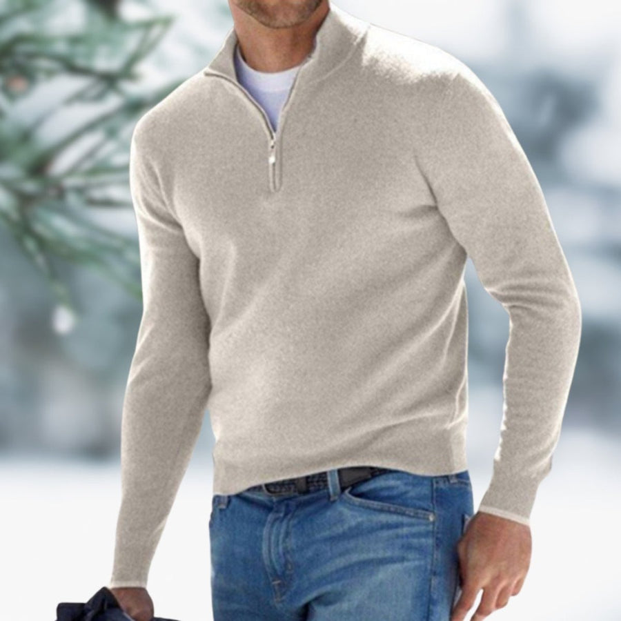 Alexander | Men's Fine Knit Quarter Zip Sweater