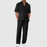 Fabian | Men's Short Sleeve Shirt and Shorts Summer Set