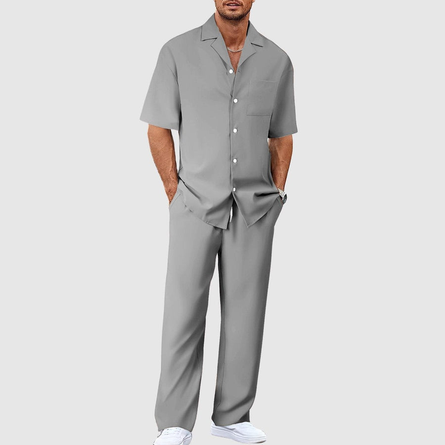 Fabian | Men's Short Sleeve Shirt and Shorts Summer Set