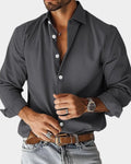 Niklas | Men's Slim Fit Long Sleeve Button Shirt with Kent Collar