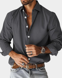 Niklas | Men's Slim Fit Long Sleeve Button Shirt with Kent Collar