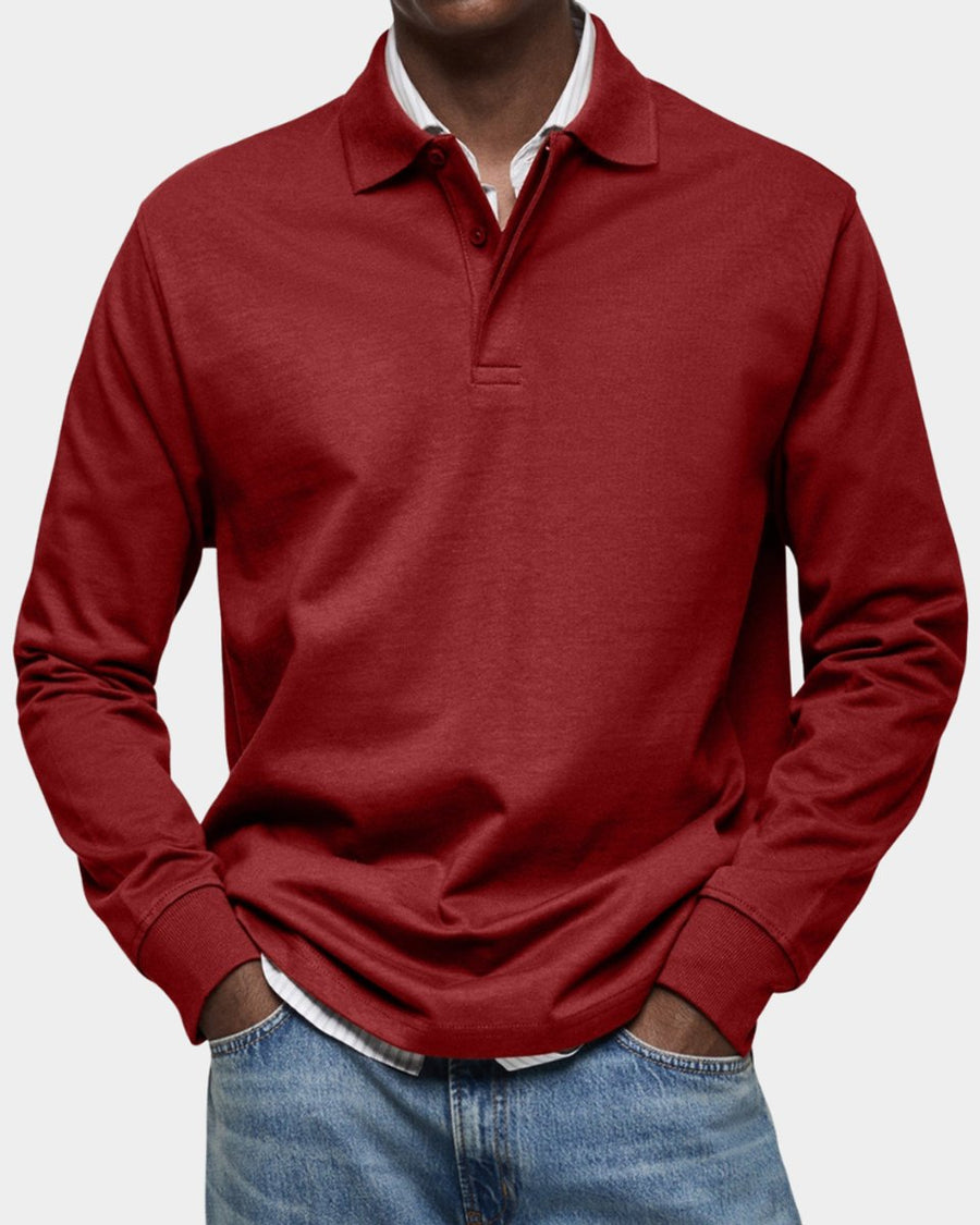 Niklas | Men's Breathable Classic Fit Long Sleeve Polo Shirt