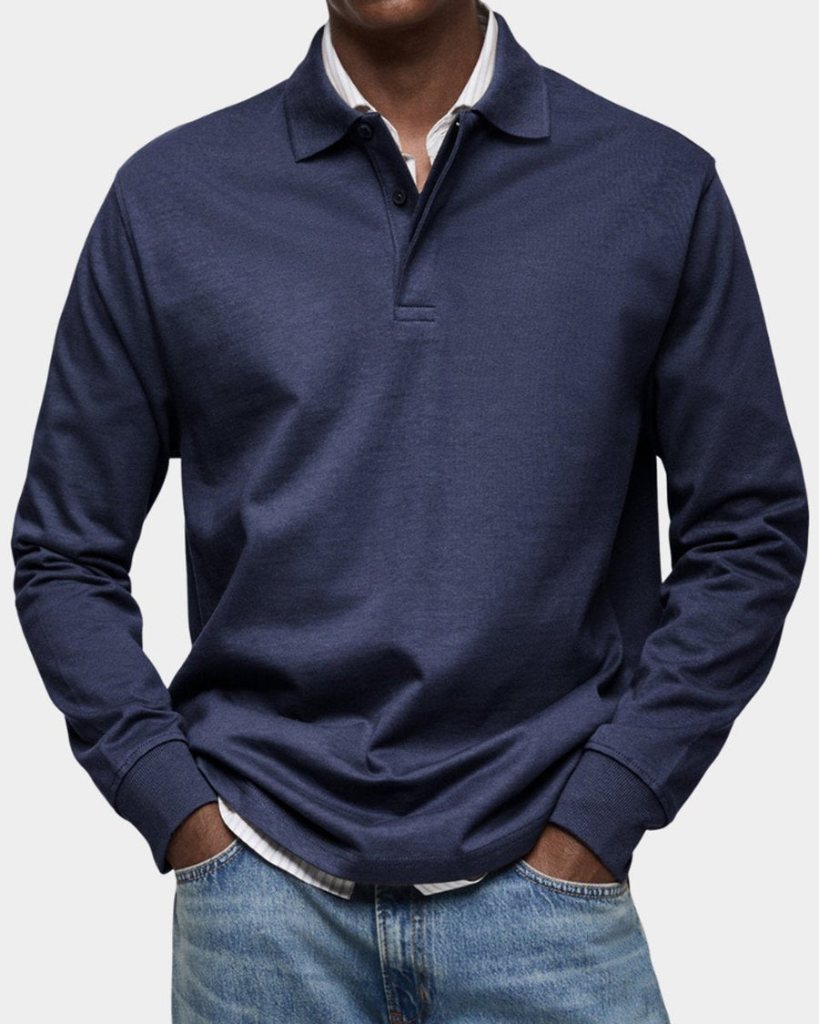 Niklas | Men's Breathable Classic Fit Long Sleeve Polo Shirt