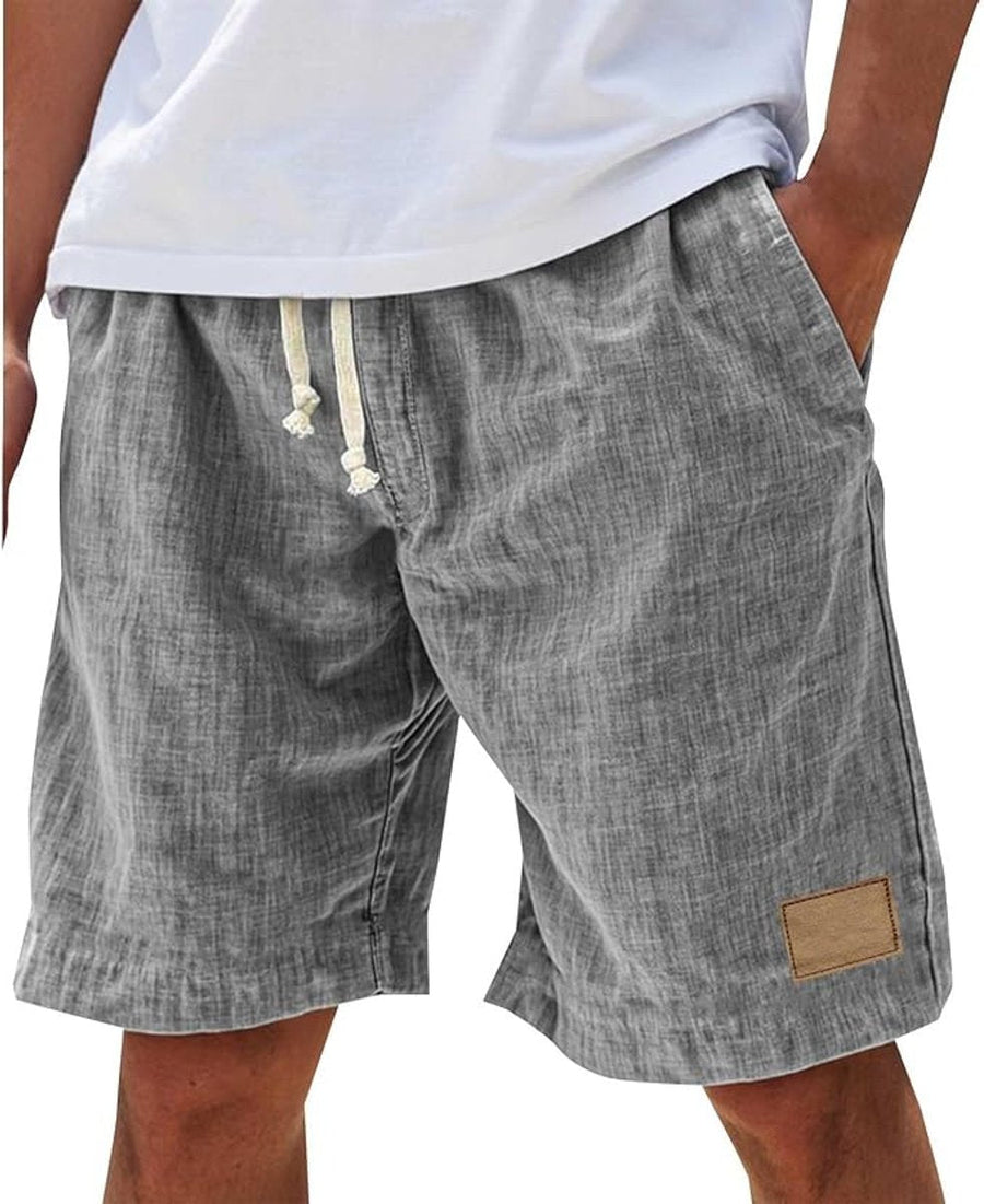 Julian | Men's Linen Shorts with Elastic Drawstring Waist