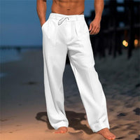 Florian | Men's Linen Wide Leg Drawstring Trousers