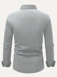 Stefan | Men's Slim Fit Wrinkle Free Long Sleeve Business Shirt
