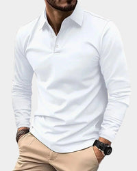 Dominik | Men's Slim Fit Long Sleeve Smart Casual Polo Shirt