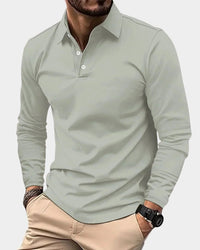 Dominik | Men's Slim Fit Long Sleeve Smart Casual Polo Shirt