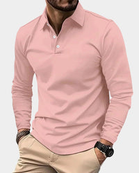 Dominik | Men's Slim Fit Long Sleeve Smart Casual Polo Shirt