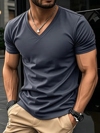 Stefan | Men's Slim Fit V-Neck Short Sleeve T-Shirt