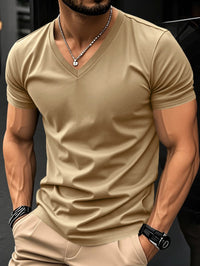 Stefan | Men's Slim Fit V-Neck Short Sleeve T-Shirt