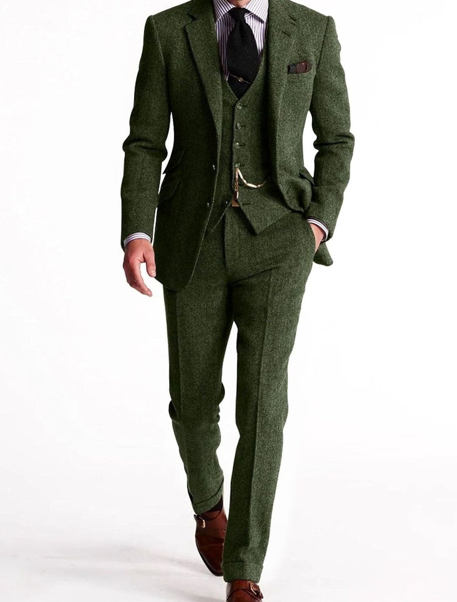 Andreas | Men's Classic Fit Tweed Winter Suit with Vest