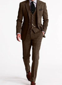 Andreas | Men's Classic Fit Tweed Winter Suit with Vest