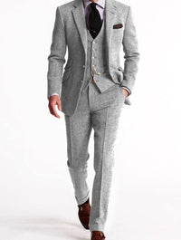 Andreas | Men's Classic Fit Tweed Winter Suit with Vest
