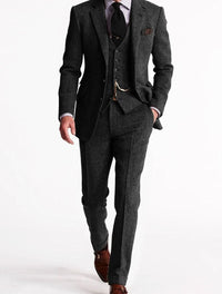 Andreas | Men's Classic Fit Tweed Winter Suit with Vest
