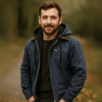 Fabian | Men's Vintage Hooded Zip Winter Jacket with Fleece Lining