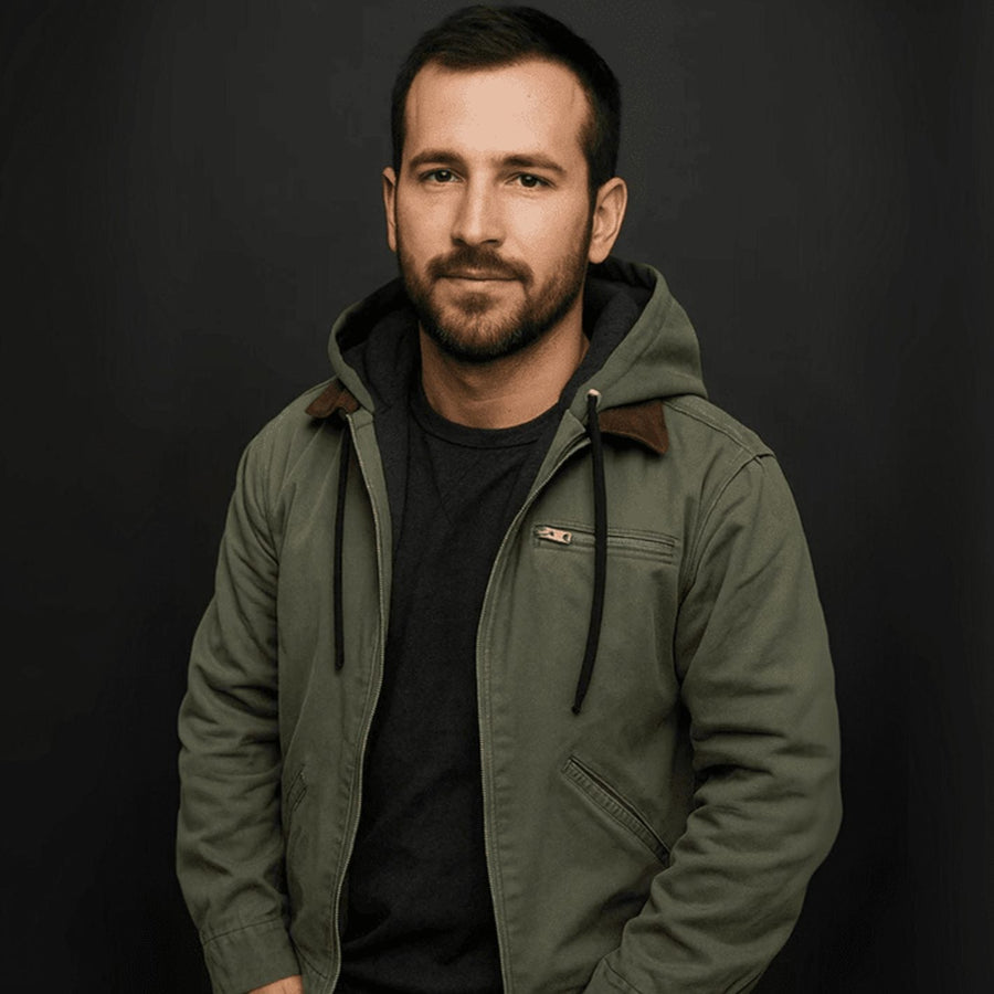 Fabian | Men's Vintage Hooded Zip Winter Jacket with Fleece Lining